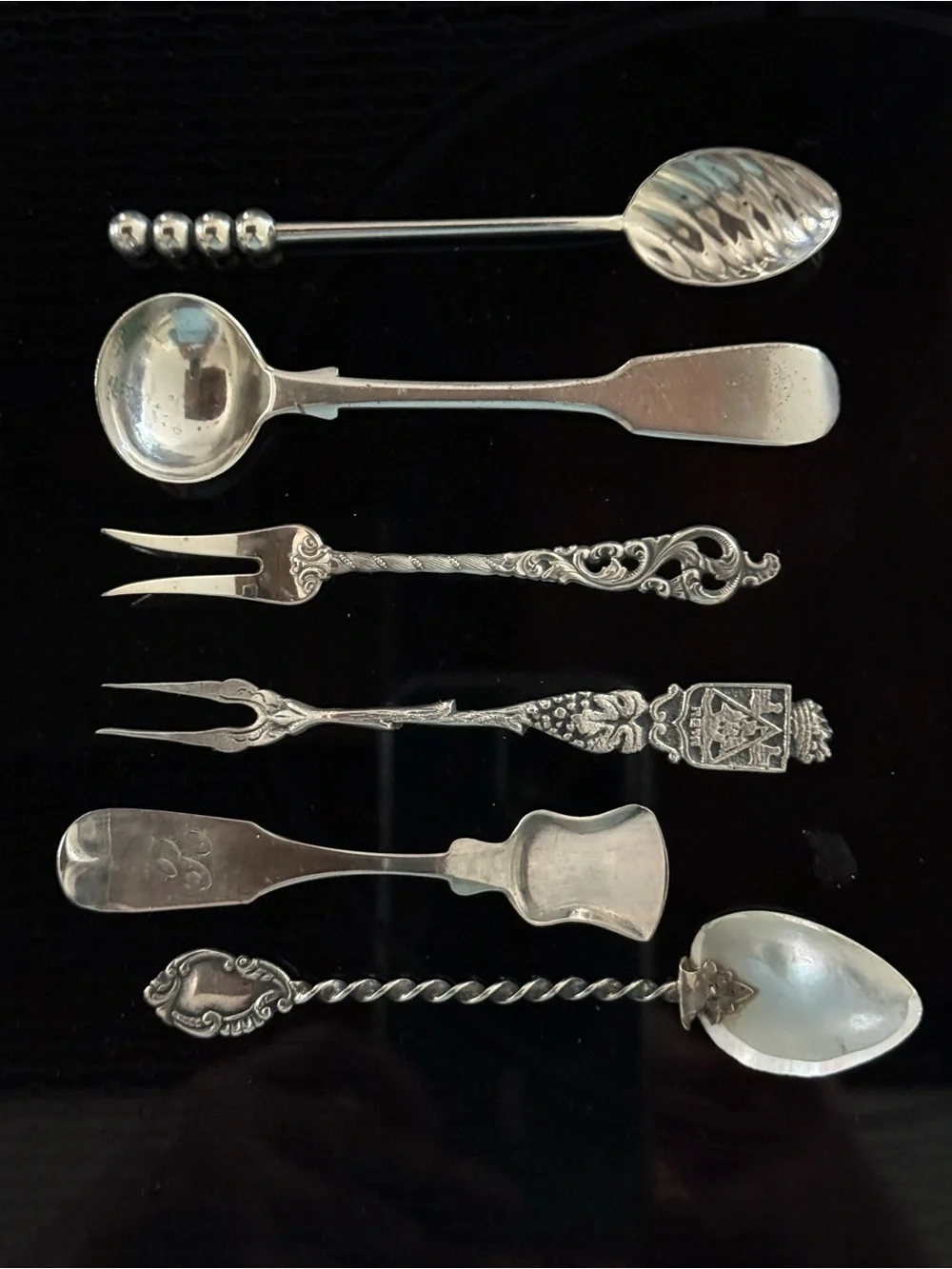 Estate sterling Silver 6 Assorted Serving Utensils
